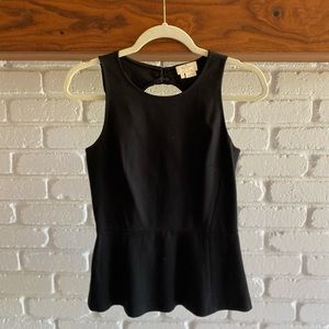 Kate Spade Black Peplum Top